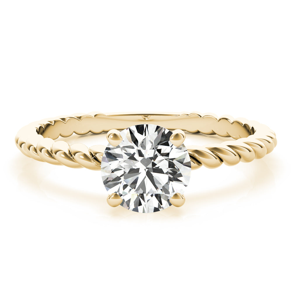 Eleanor Round Diamond Solitaire Engagement Ring-VIRABYANI